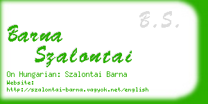 barna szalontai business card